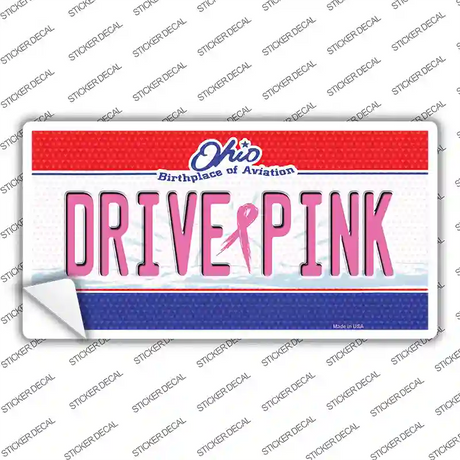 Drive Pink Ohio Novelty Sticker Decal