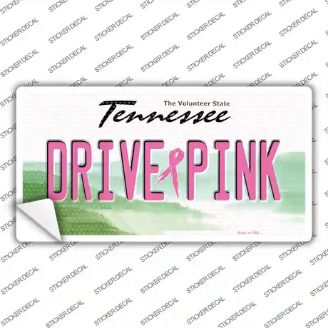 Drive Pink Tennessee Novelty Sticker Decal