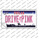 Drive Pink Texas Novelty Sticker Decal