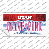 Drive Pink Utah Novelty Sticker Decal