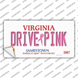 Drive Pink Virginia Novelty Sticker Decal