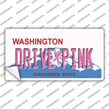Drive Pink Washington Novelty Sticker Decal