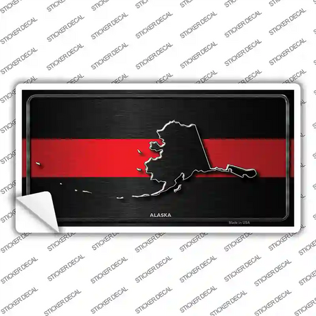 Alaska Thin Red Line Novelty Sticker Decal