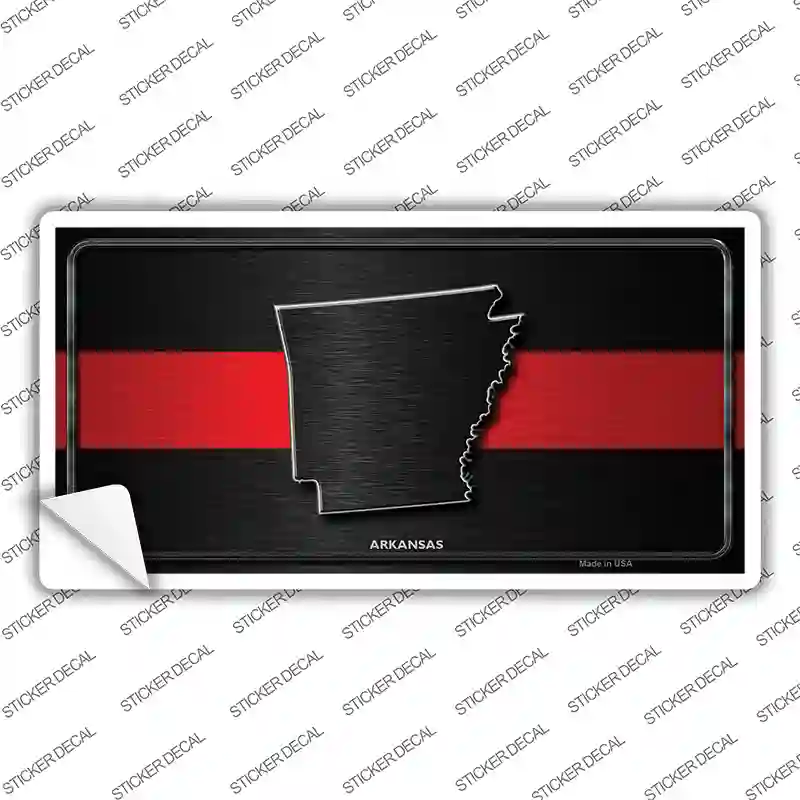 Arkansas Thin Red Line Novelty Sticker Decal