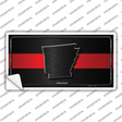 Arkansas Thin Red Line Novelty Sticker Decal