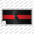 California Thin Red Line Novelty Sticker Decal