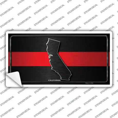 California Thin Red Line Novelty Sticker Decal