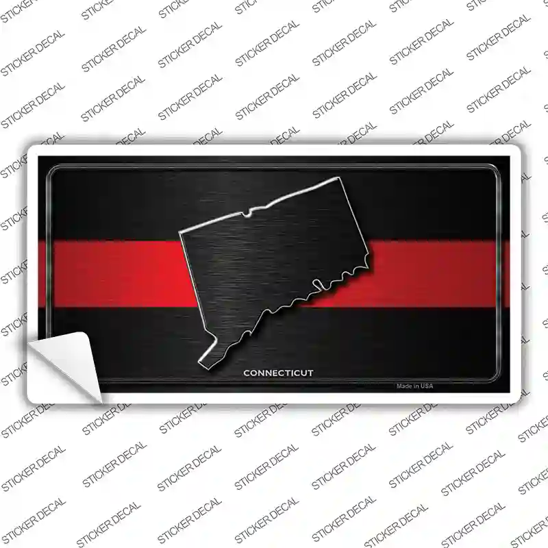 Connecticut Thin Red Line Novelty Sticker Decal