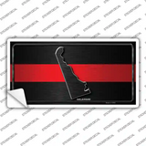 Delaware Thin Red Line Novelty Sticker Decal