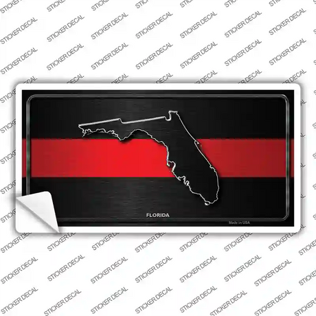 Florida Thin Red Line Novelty Sticker Decal