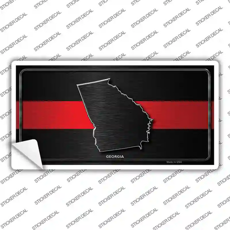Georgia Thin Red Line Novelty Sticker Decal