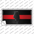 Illinois Thin Red Line Novelty Sticker Decal
