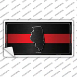 Illinois Thin Red Line Novelty Sticker Decal