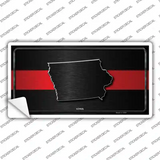 Iowa Thin Red Line Novelty Sticker Decal