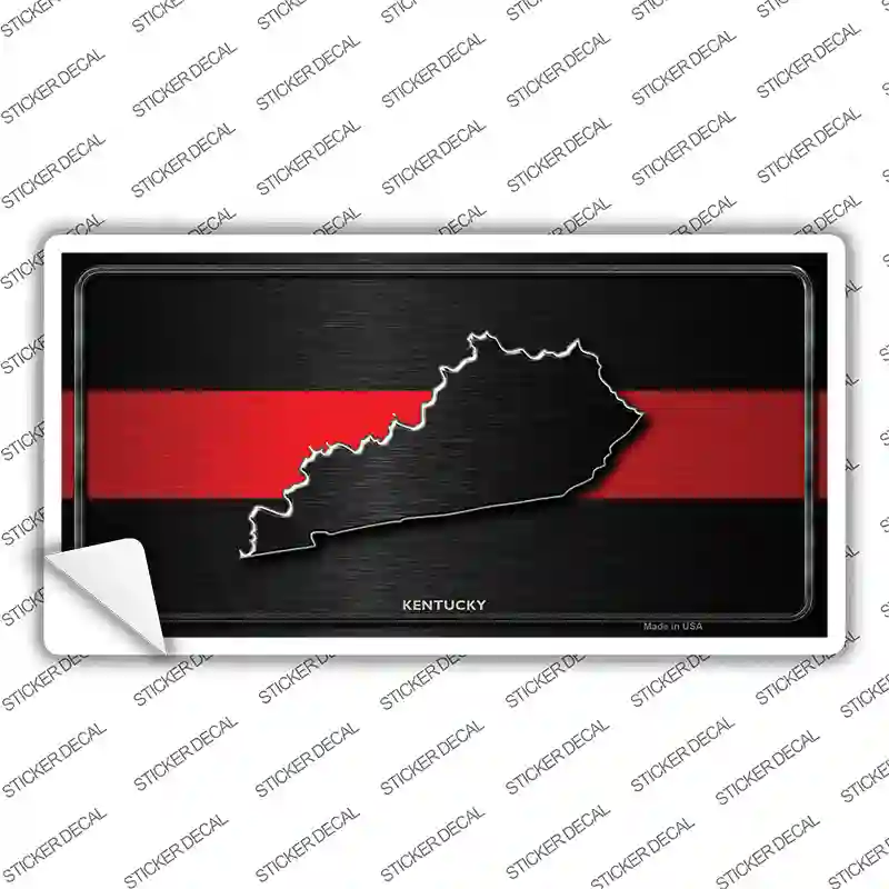Kentucky Thin Red Line Novelty Sticker Decal