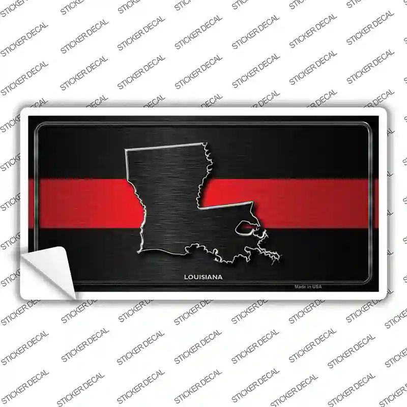 Louisiana Thin Red Line Novelty Sticker Decal