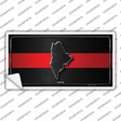 Maine Thin Red Line Novelty Sticker Decal