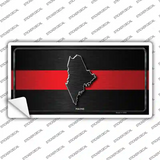 Maine Thin Red Line Novelty Sticker Decal