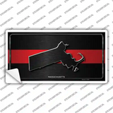 Massachusetts Thin Red Line Novelty Sticker Decal