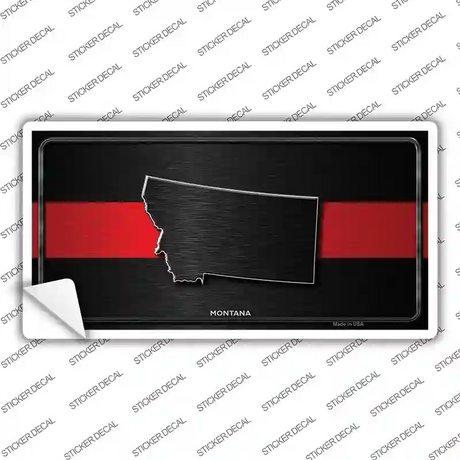 Montana Thin Red Line Novelty Sticker Decal