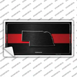 Nebraska Thin Red Line Novelty Sticker Decal