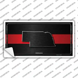 Nebraska Thin Red Line Novelty Sticker Decal