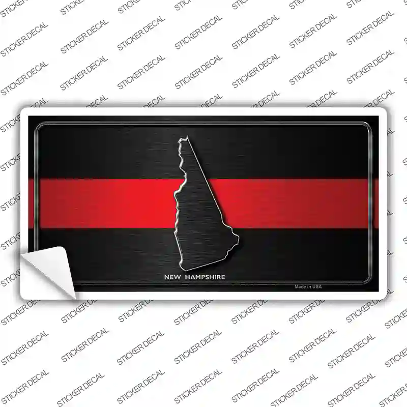 New Hampshire Thin Red Line Novelty Sticker Decal