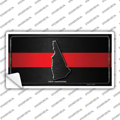 New Hampshire Thin Red Line Novelty Sticker Decal
