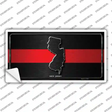 New Jersey Thin Red Line Novelty Sticker Decal