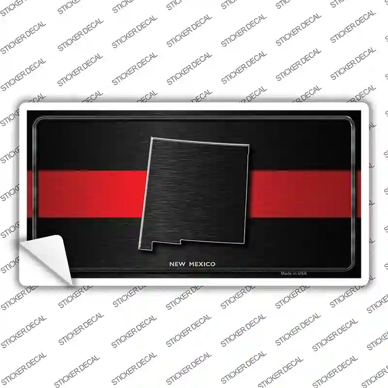 New Mexico Thin Red Line Novelty Sticker Decal