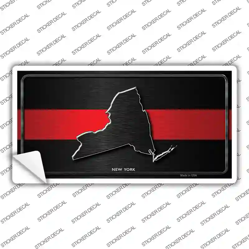 New York Thin Red Line Novelty Sticker Decal