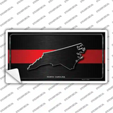 North Carolina Thin Red Line Novelty Sticker Decal
