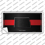 North Dakota Thin Red Line Novelty Sticker Decal