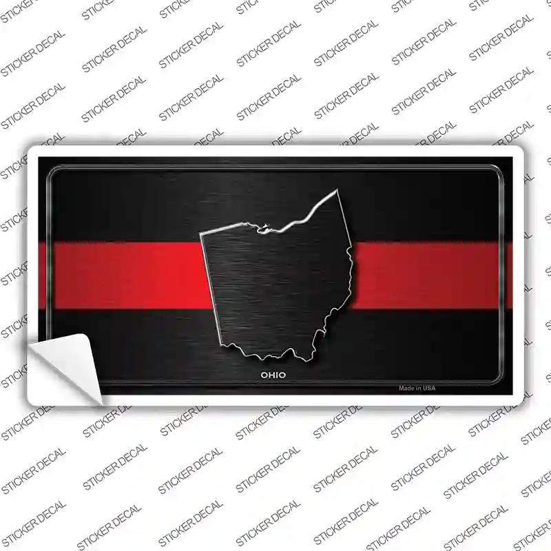 Ohio Thin Red Line Novelty Sticker Decal