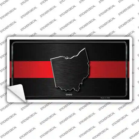Ohio Thin Red Line Novelty Sticker Decal