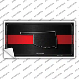 Oklahoma Thin Red Line Novelty Sticker Decal