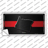 Oregon Thin Red Line Novelty Sticker Decal