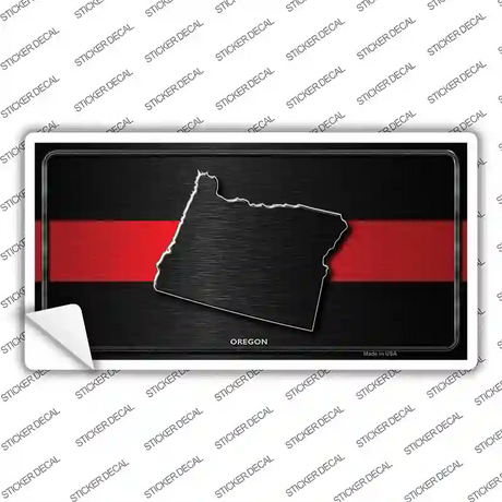 Oregon Thin Red Line Novelty Sticker Decal