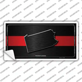 Pennsylvania Thin Red Line Novelty Sticker Decal