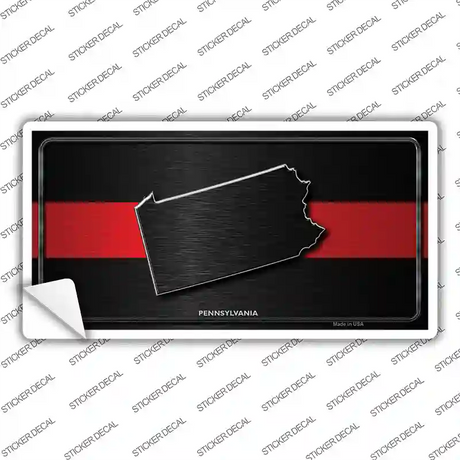 Pennsylvania Thin Red Line Novelty Sticker Decal