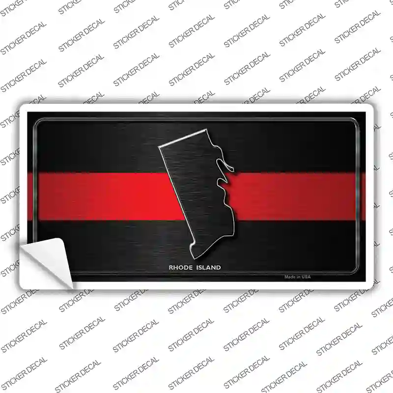 Rhode Island Thin Red Line Novelty Sticker Decal