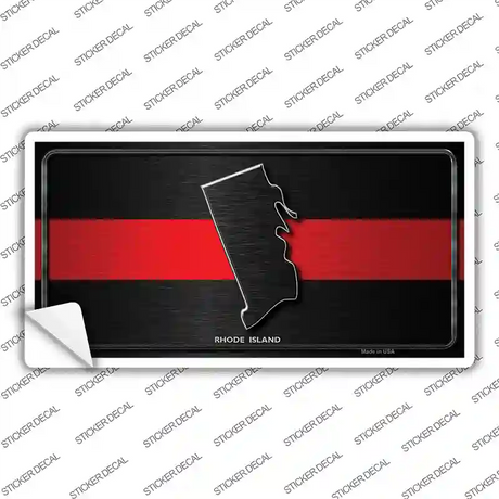 Rhode Island Thin Red Line Novelty Sticker Decal