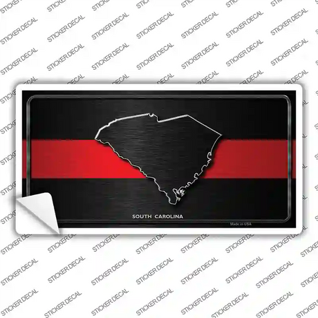 South Carolina Thin Red Line Novelty Sticker Decal
