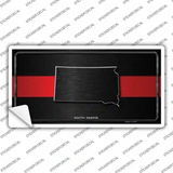 South Dakota Thin Red Line Novelty Sticker Decal