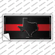 Texas Thin Red Line Novelty Sticker Decal