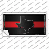 Texas Thin Red Line Novelty Sticker Decal