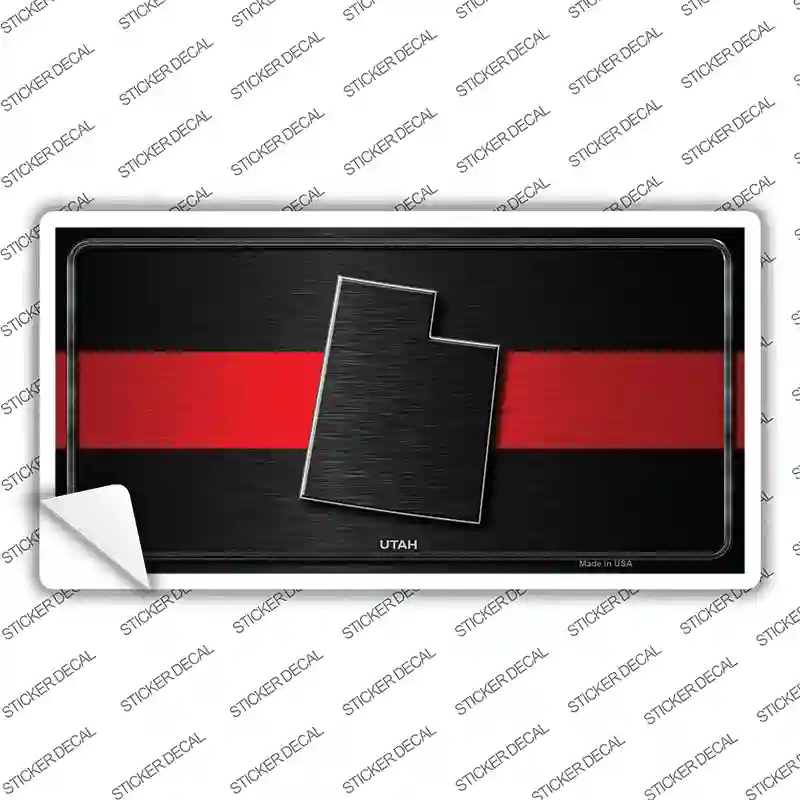 Utah Thin Red Line Novelty Sticker Decal