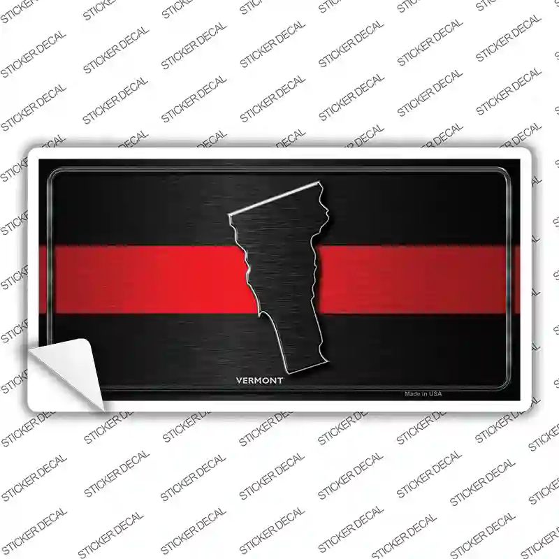 Vermont Thin Red Line Novelty Sticker Decal