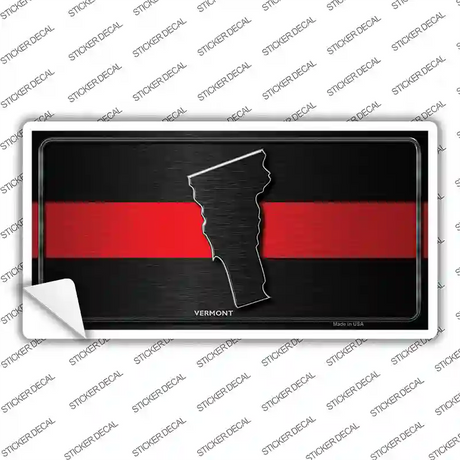 Vermont Thin Red Line Novelty Sticker Decal