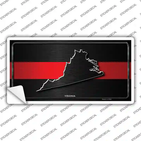 Virginia Thin Red Line Novelty Sticker Decal
